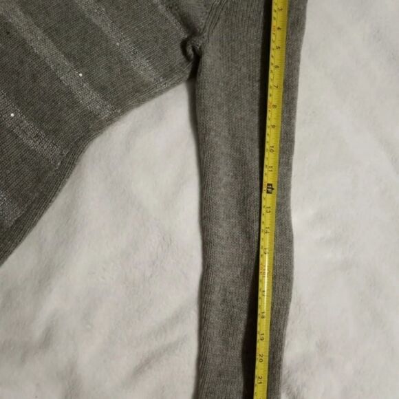 Cynthia Rowley Longsleeves Gray Angora Wool Blend Sequins Women's Sweater - Picture 5 of 7